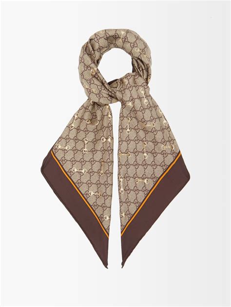 gucci silk saddle scarf|gucci scarf unisex.